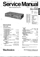 Technics - SU-500 - Service manual 